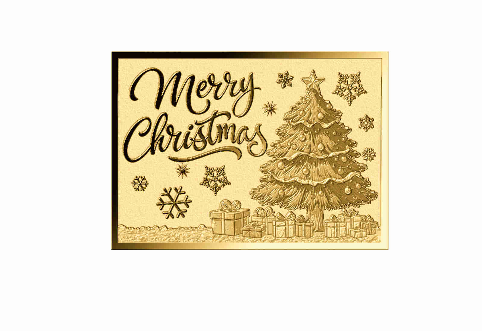 Goldmünze Motiv "Weihnachtsbaum" Coincard 999/1000 Gold Geschenk