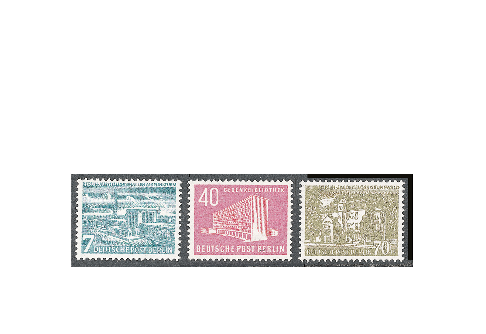 Berlin Freimarken 1954 Berliner Bauten Michel-Nr. 121/123 gestempelt