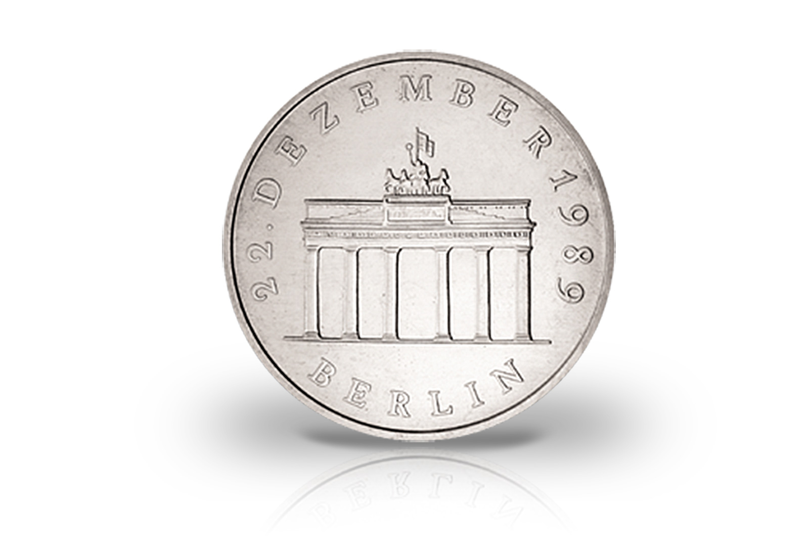 20 Mark Gedenkmünze 1990 DDR Brandenburger Tor Jaeger-Nr. 1635S