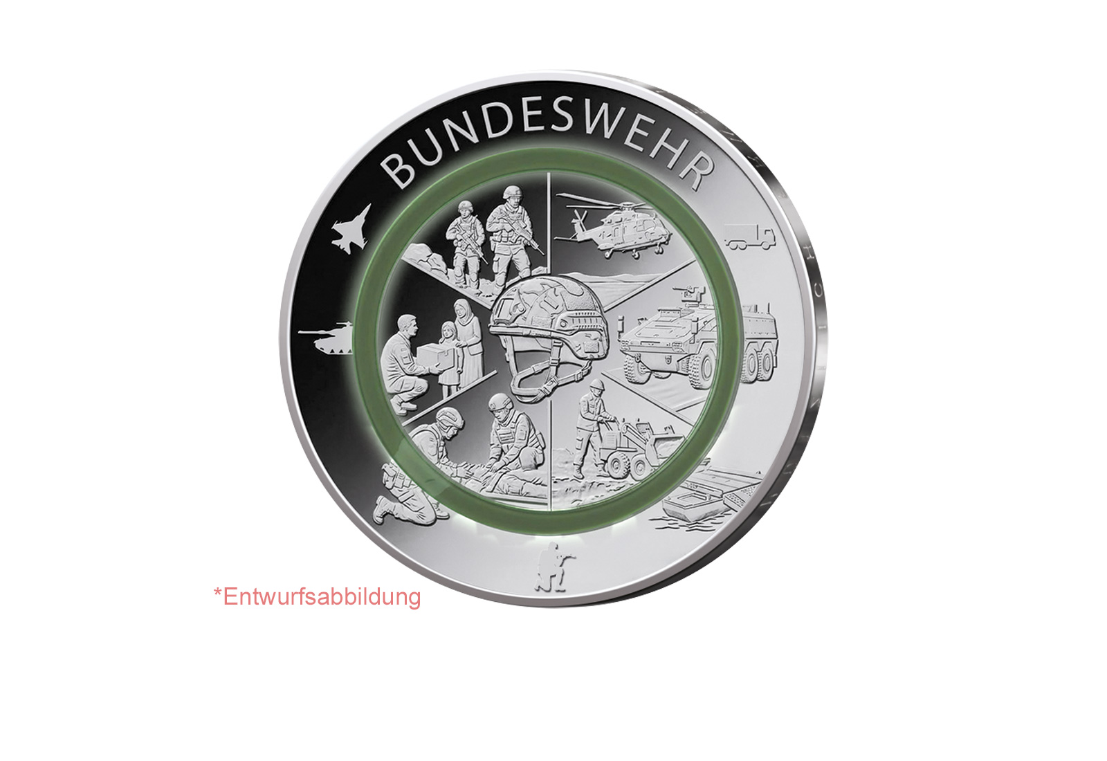 10 Euro 2027 Deutschland Bundeswehr - Im Dienste der Gesellschaft Prägestätte unserer Wahl 