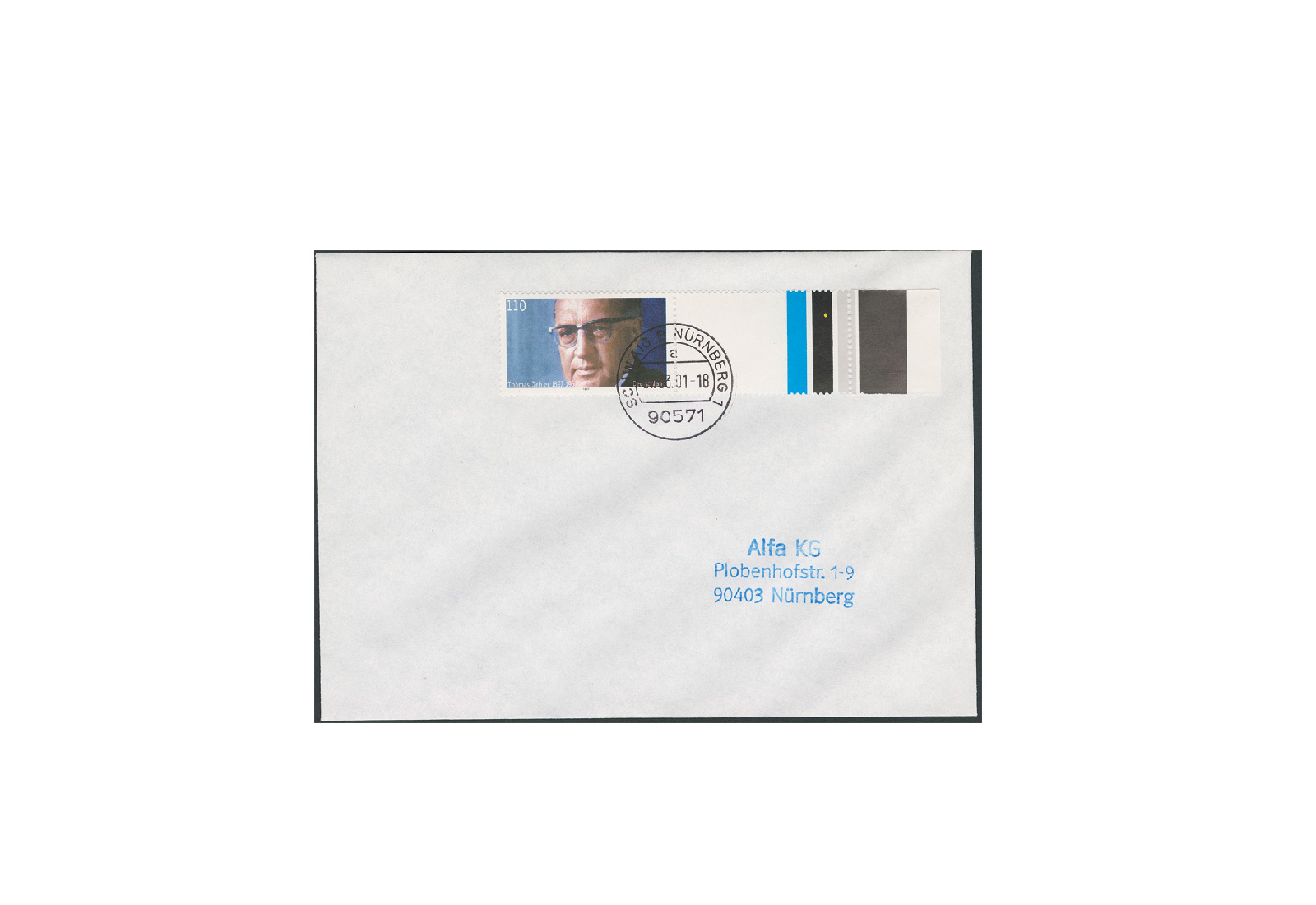 Briefmarke BRD Geburtstag Thomas Dehler 1997 Michel-Nr. 1963 L gestempelt