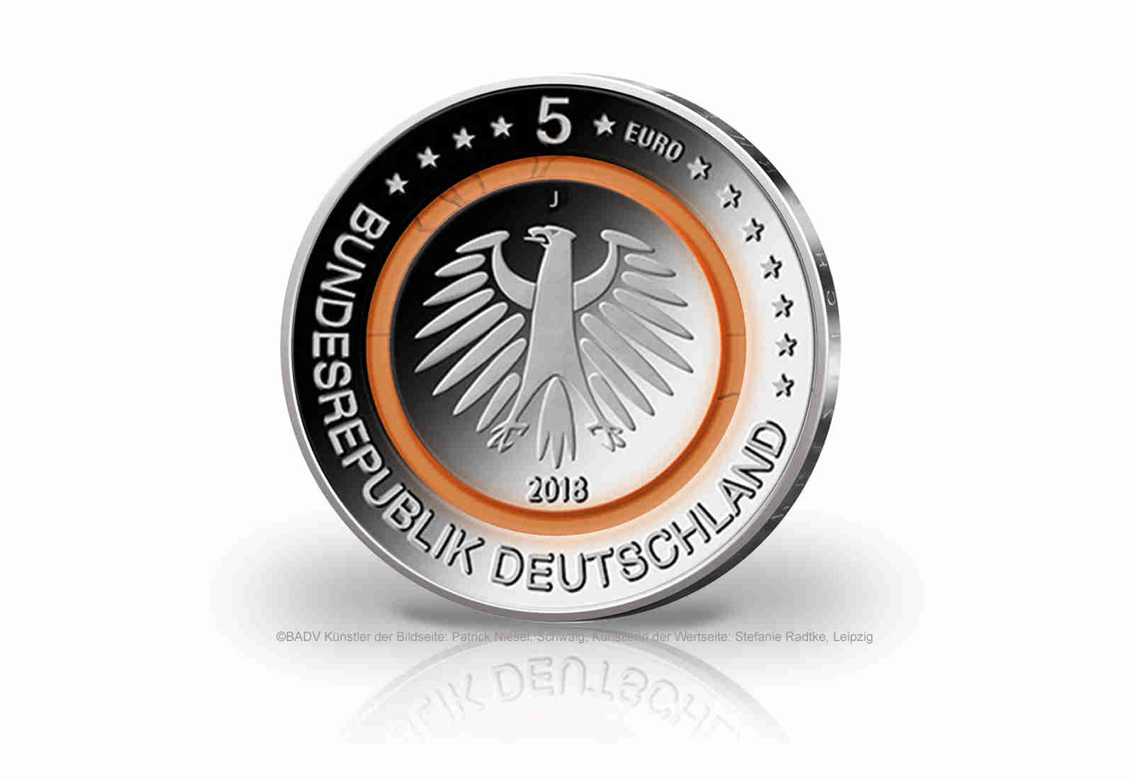 5 Euro 2018 Deutschland Subtropische Zone mit Polymerring st Prägestätte J