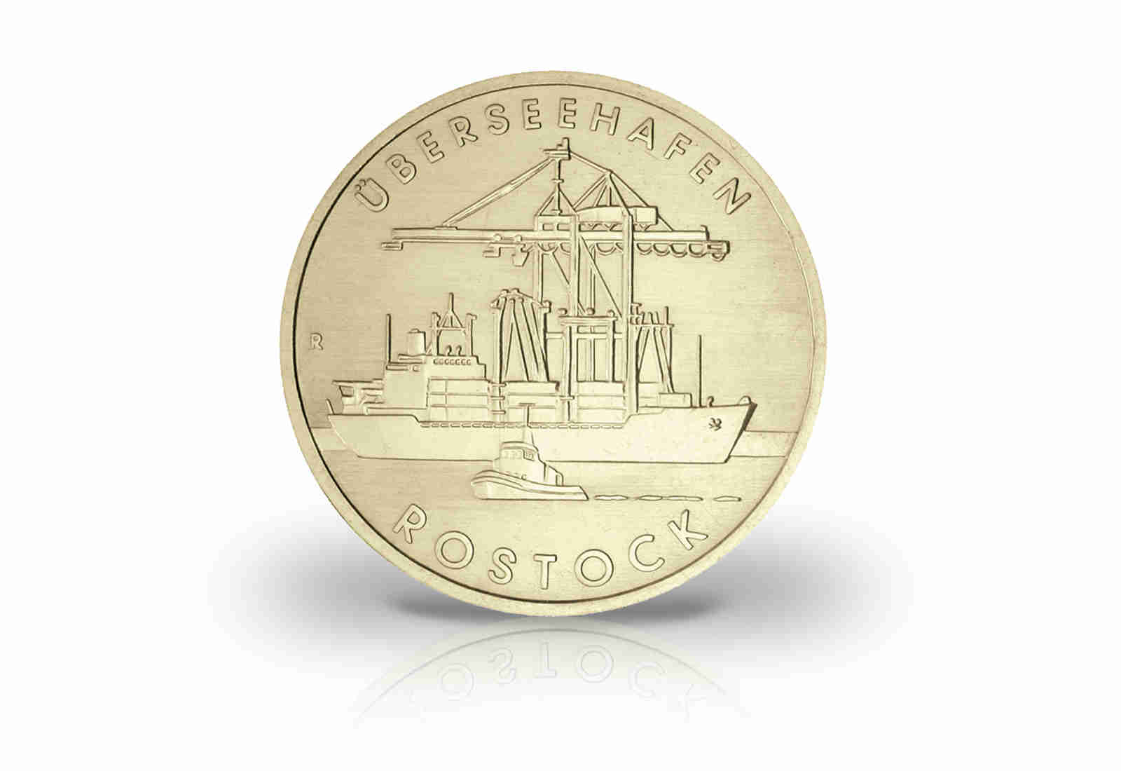5 Mark Gedenkmünze 1988 DDR Überseehafen Rostock Jaeger-Nr. 1619