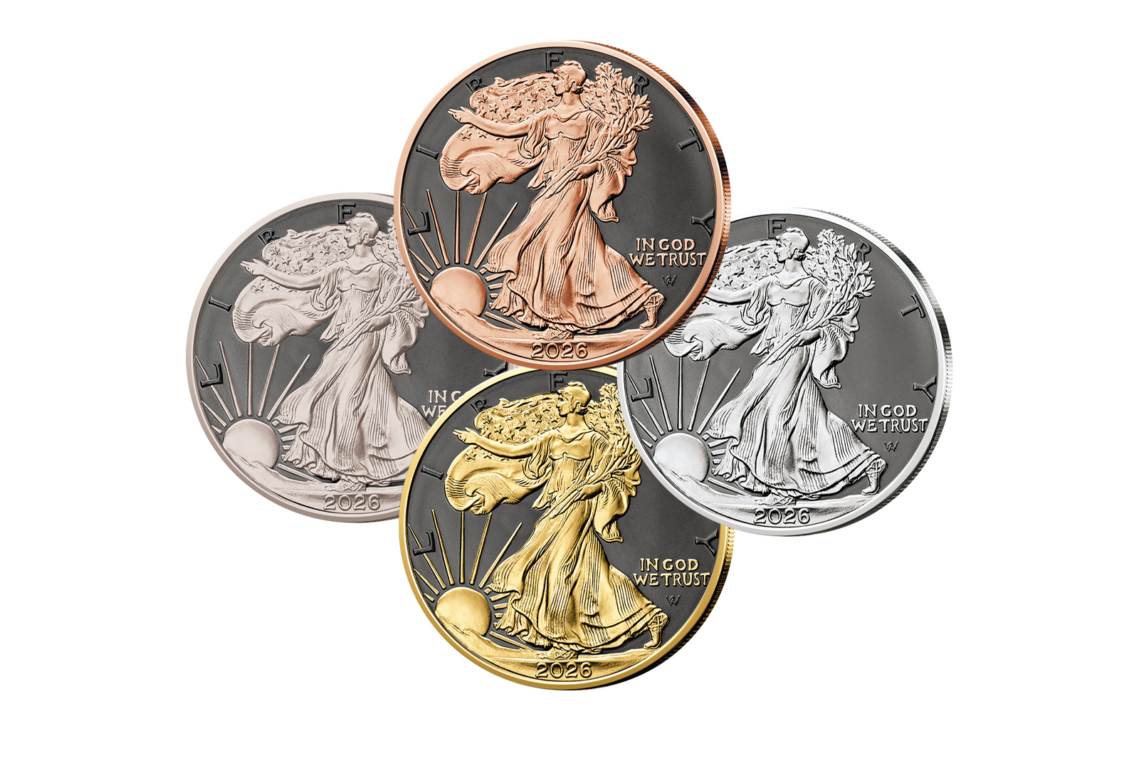 American Eagle 4x 1 oz Silber 2026 USA 4er Set