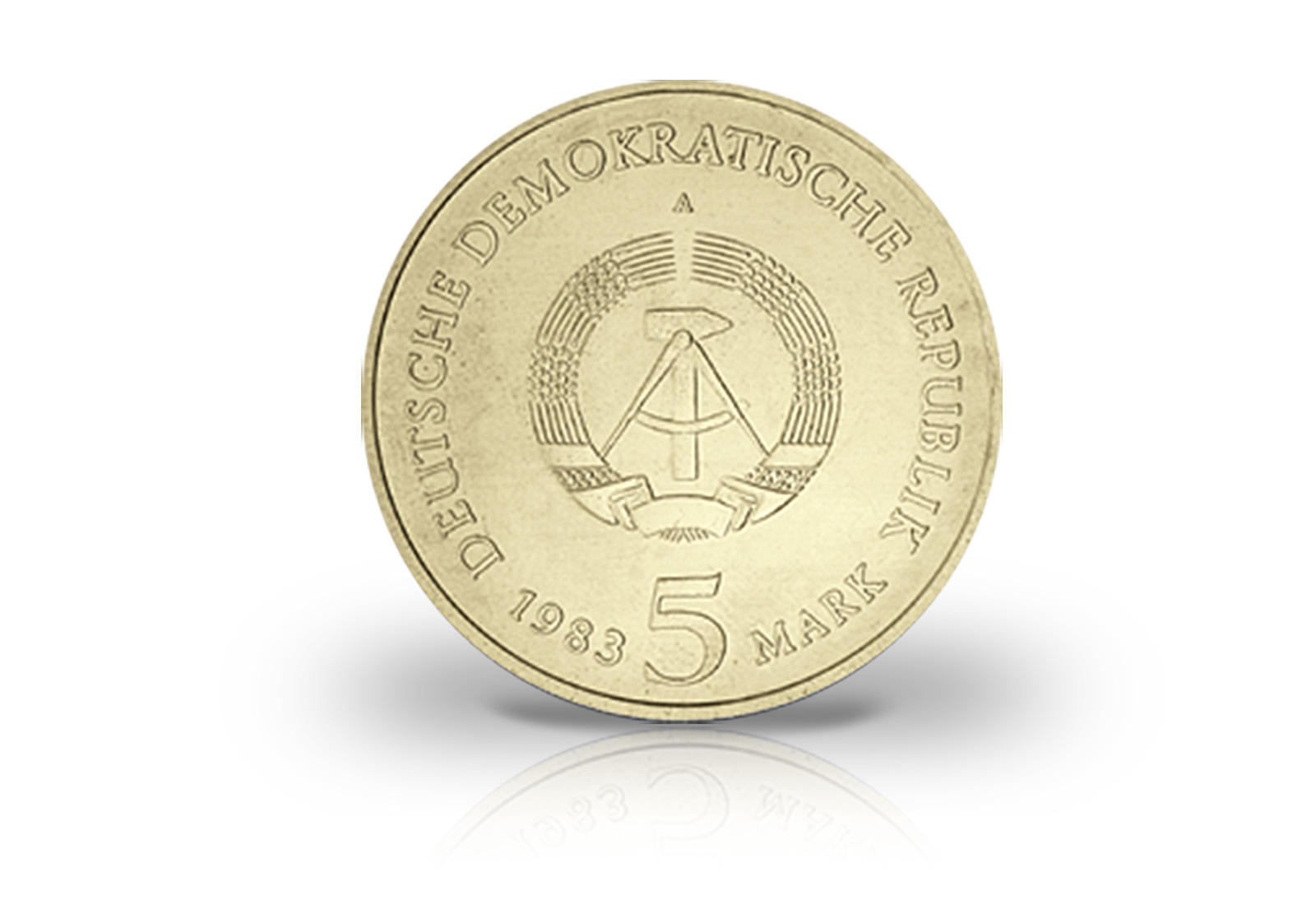 5 Mark Gedenkmünze 1983 DDR Schlosskirche zu Wittenberg Jaeger-Nr. 1588