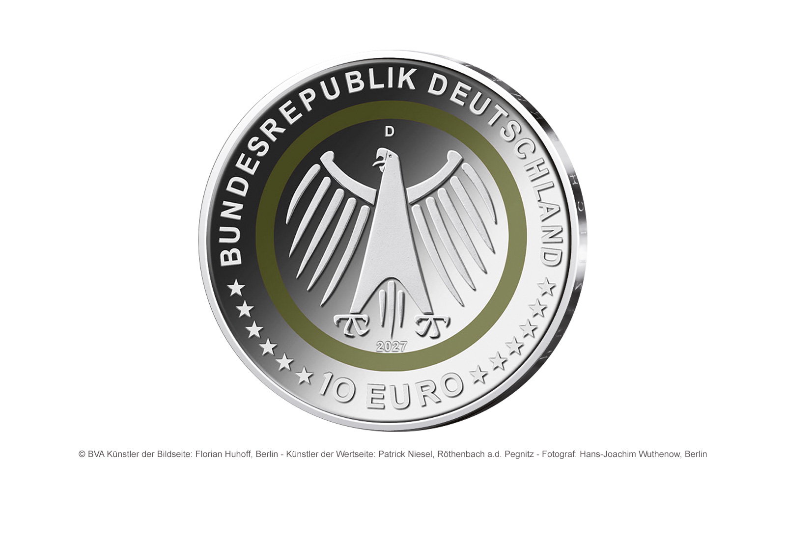 10 Euro 2027 Deutschland Bundeswehr - Im Dienste der Gesellschaft Prägestätte unserer Wahl 