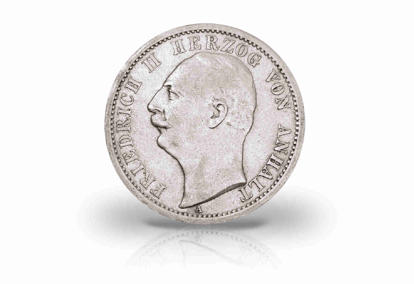 2 Mark 1904 Deutsches Kaiserreich Friedrich II. Herzog von Anhalt Jaeger-Nr. 22