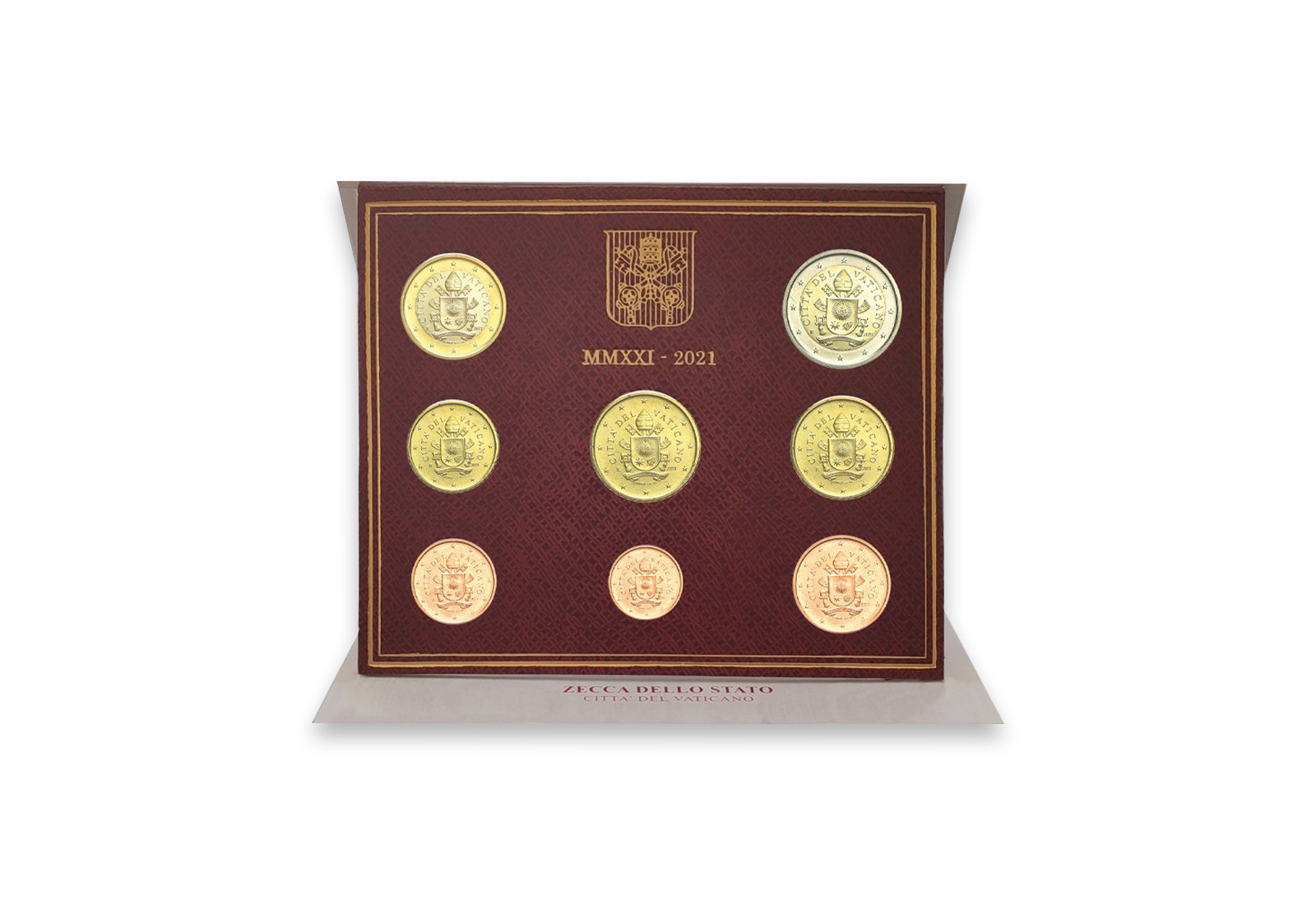 Kursmünzensatz 2021 Vatikan st im Blister