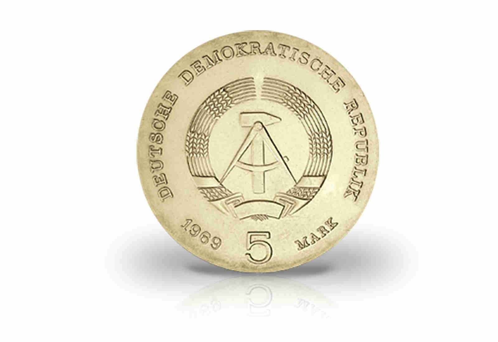 5 Mark Gedenkmünze 1969 DDR Heinrich Hertz Jaeger-Nr. 1526
