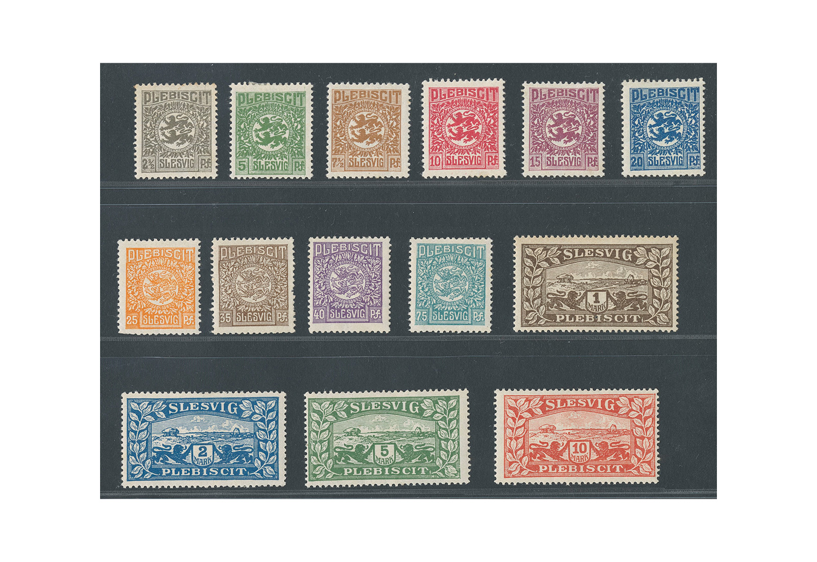 Briefmarke Schleswig Dt. Abstimmungsgebiete MiNr.: 1-14 gest.