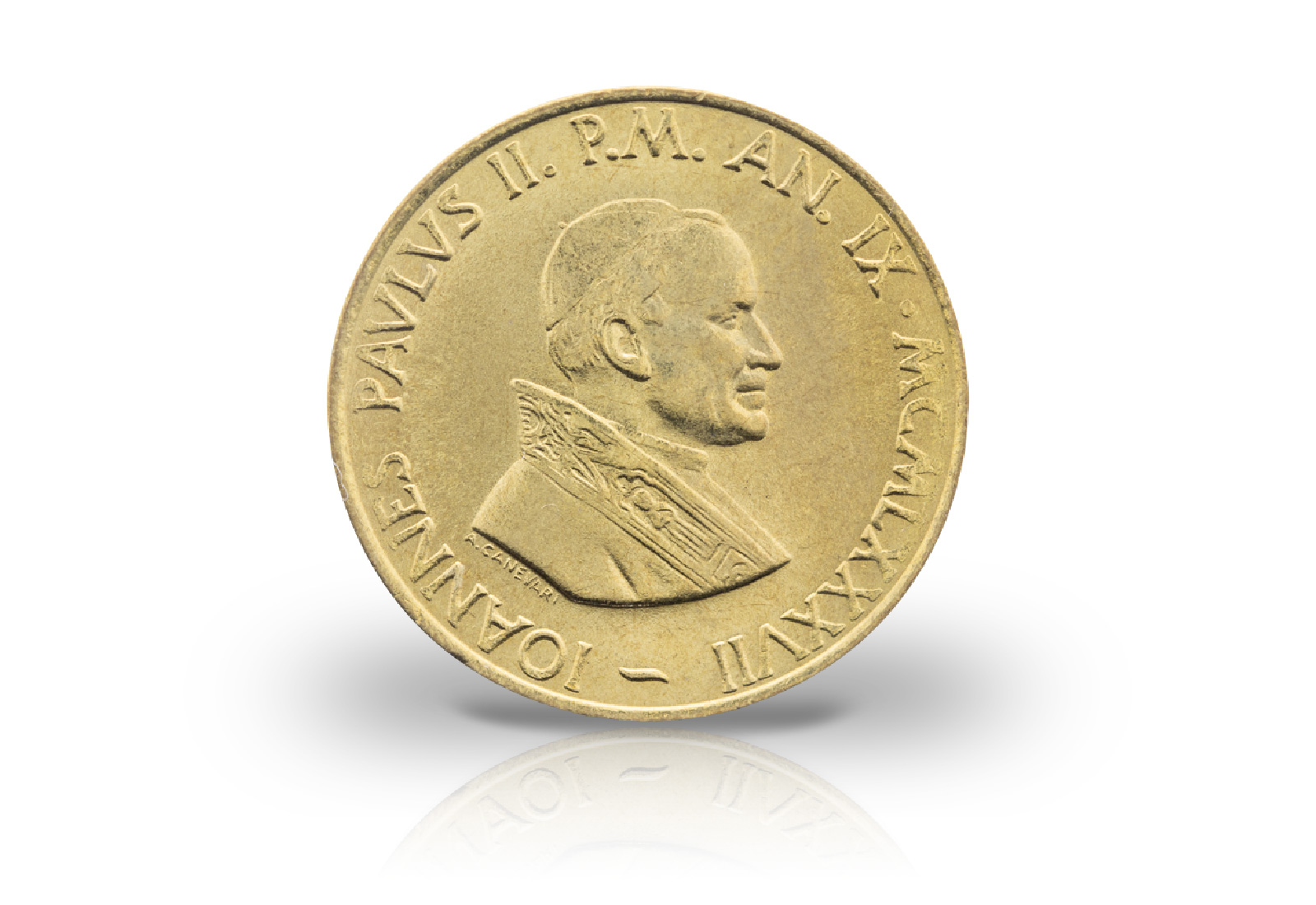 20 Lire 1987 Vatikan Papst Johannes Paul II. Maria und Engel