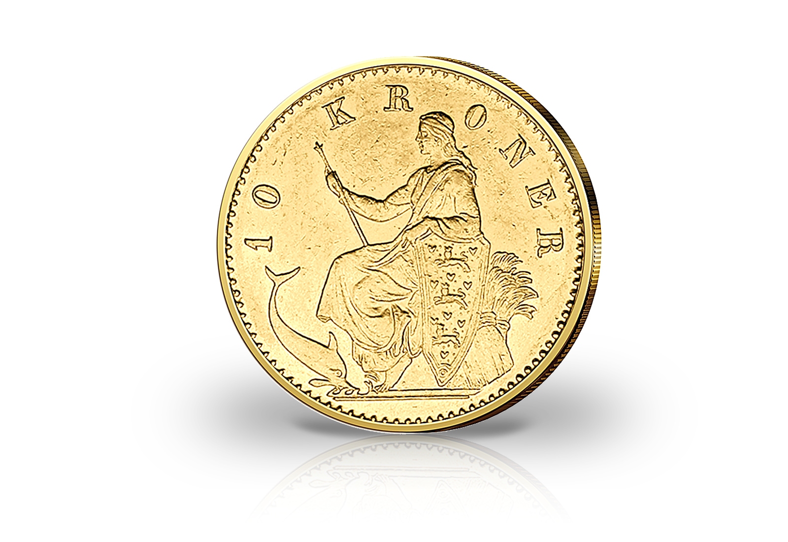 10 Kronen Goldmünze 1873-1900 Dänemark König Christian IX.