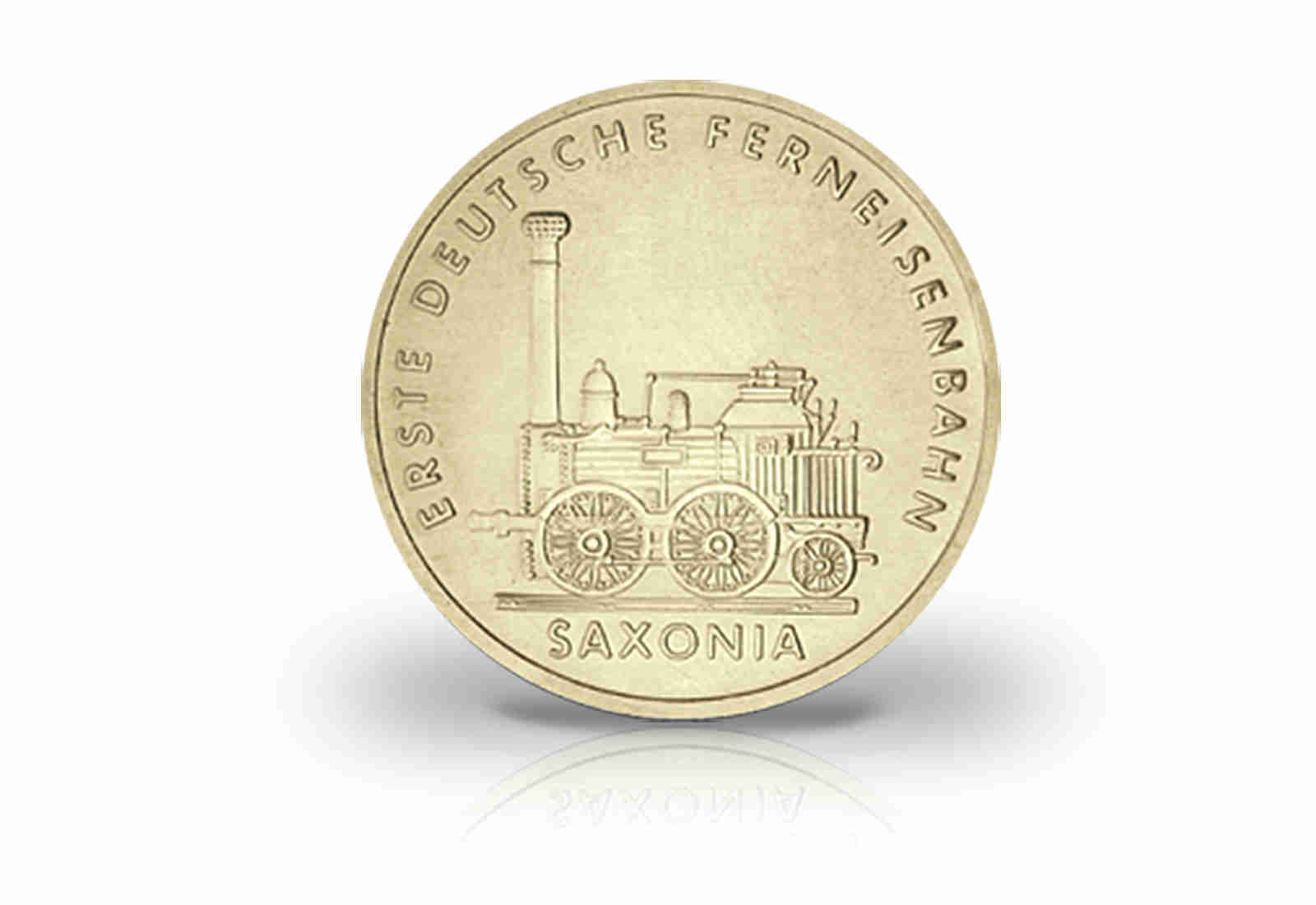 5 Mark Gedenkmünze 1988 DDR Ferneisenbahn Saxonia Jaeger-Nr. 1618