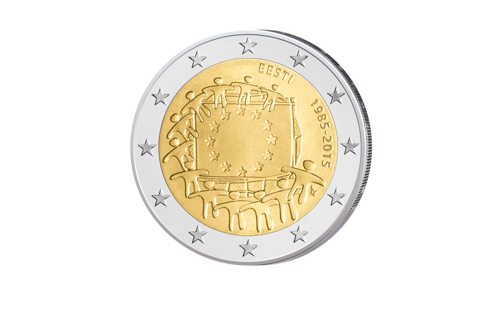2 Euro 2015 Estland 30 Jahre Europaflagge bfr.
