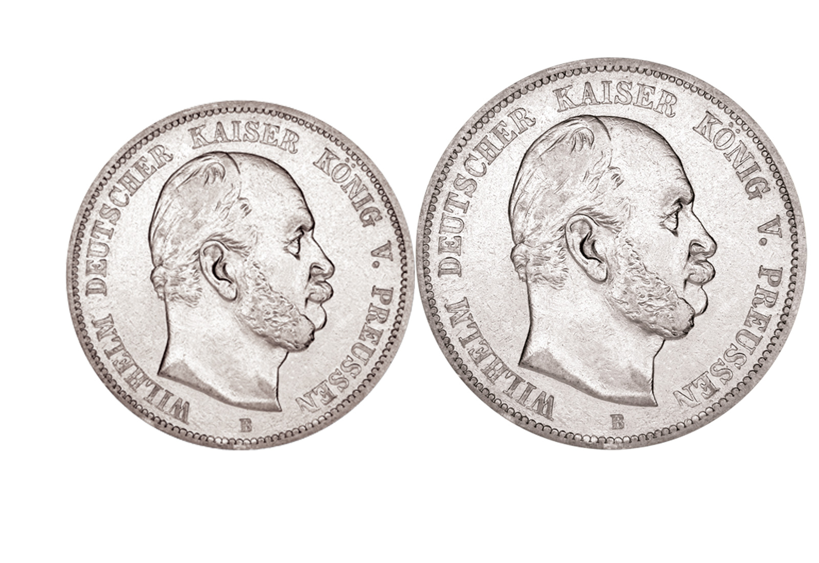Kaiserreich Sparset - 2 & 5 Mark Preußen Wilhelm I. im Etui