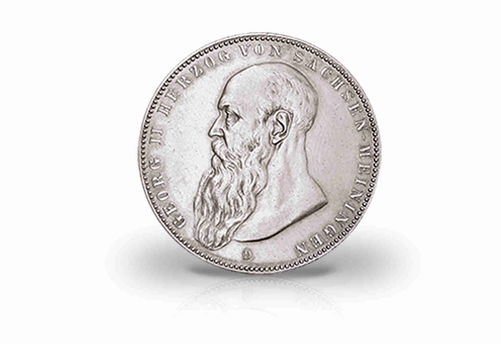 5 Mark 1902-1908 Deutsches Kaiserreich Sachsen Meiningen Herzog Georg II. Jaeger-Nr. 153b