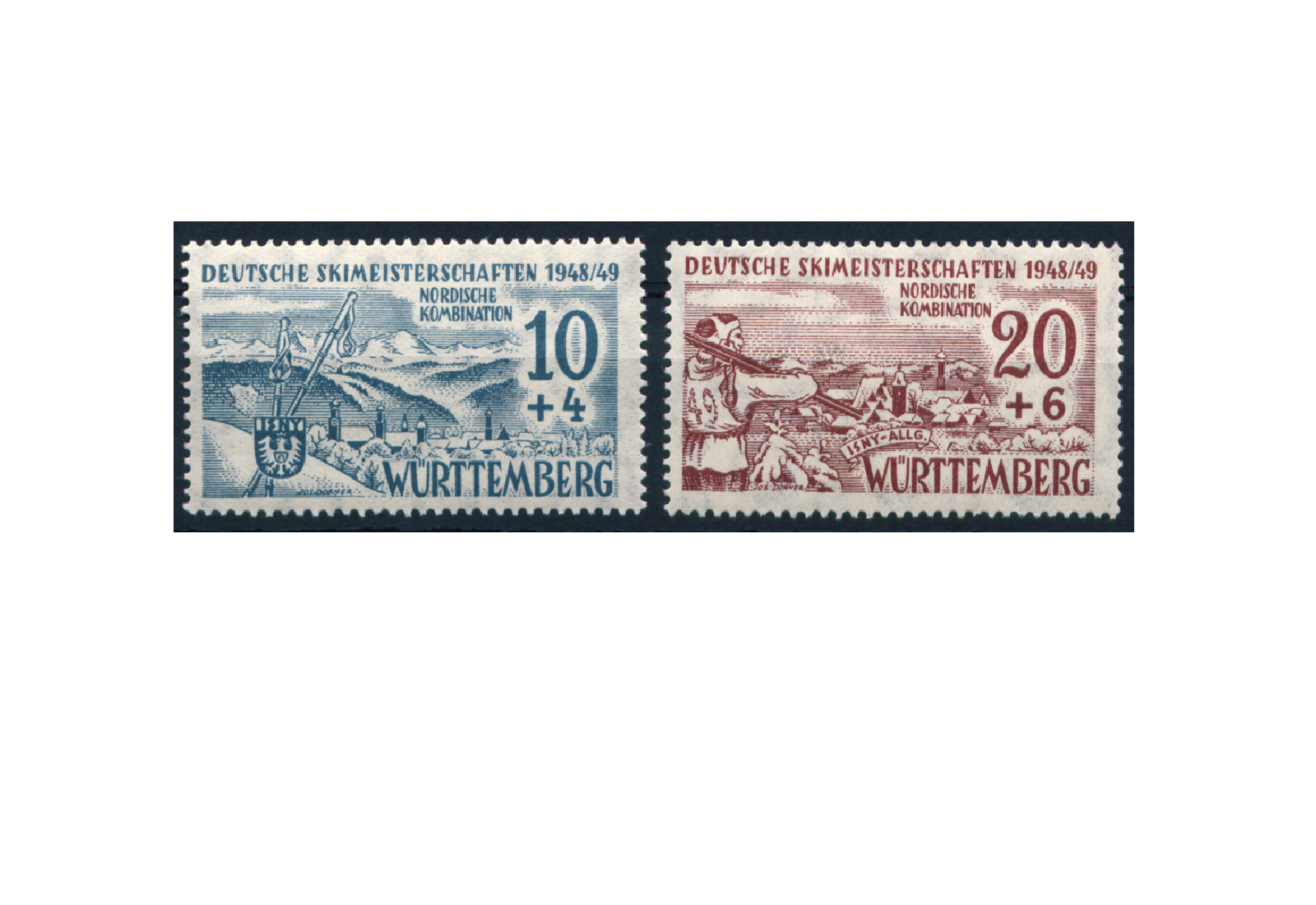 Württemberg Mi.Nr. 38/39 postfrisch