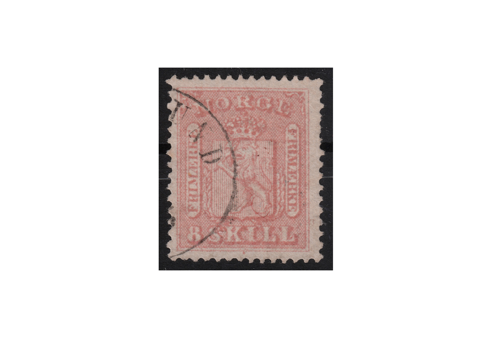 Norwegen Freimarke: Wappen 1867/8 NOR Michel Nr. 15a gestempelt