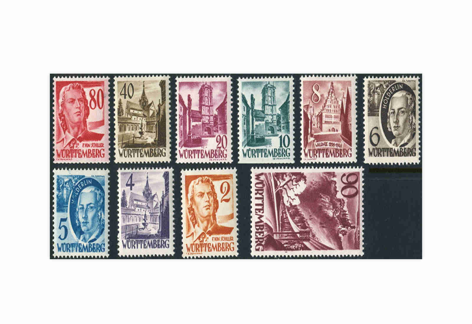 Französische Zone Württemberg Mi.Nr. 28/37 postfrisch