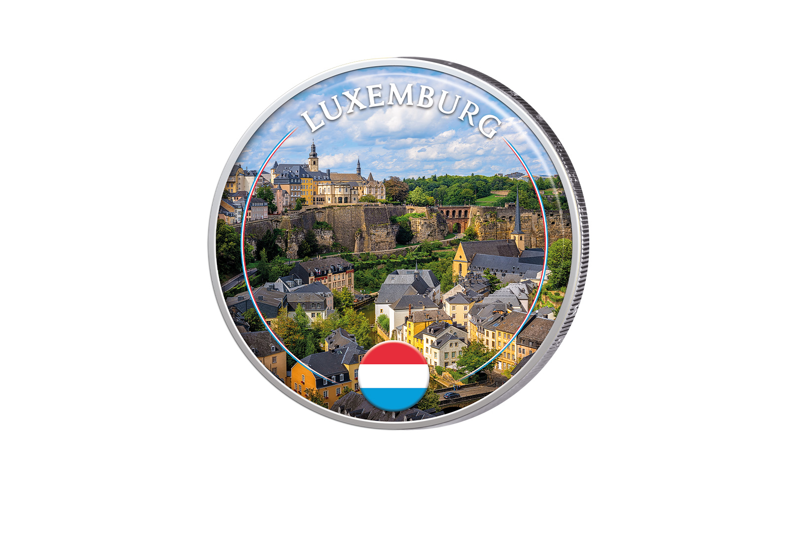 2 Euro mit Farbapplikation Luxemburg - Luxemburg