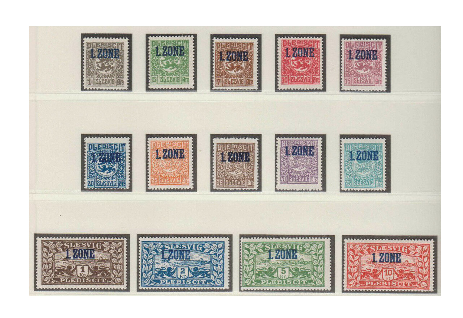 Briefmarken Schleswig Dt. Abstimmungsgebiete MiNr.: 15-28 gest.