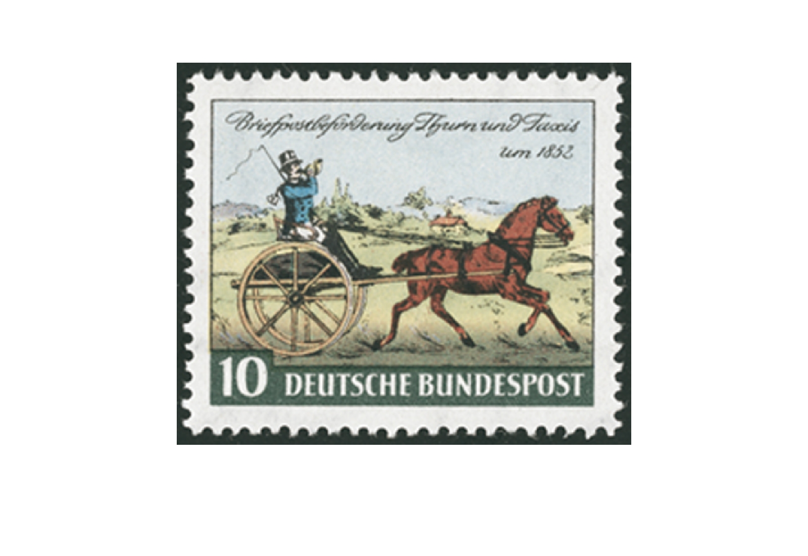 Briefmarke BRD 100 Jahre Thurn und Taxis 1952 Michel-Nr. 160 postfrisch