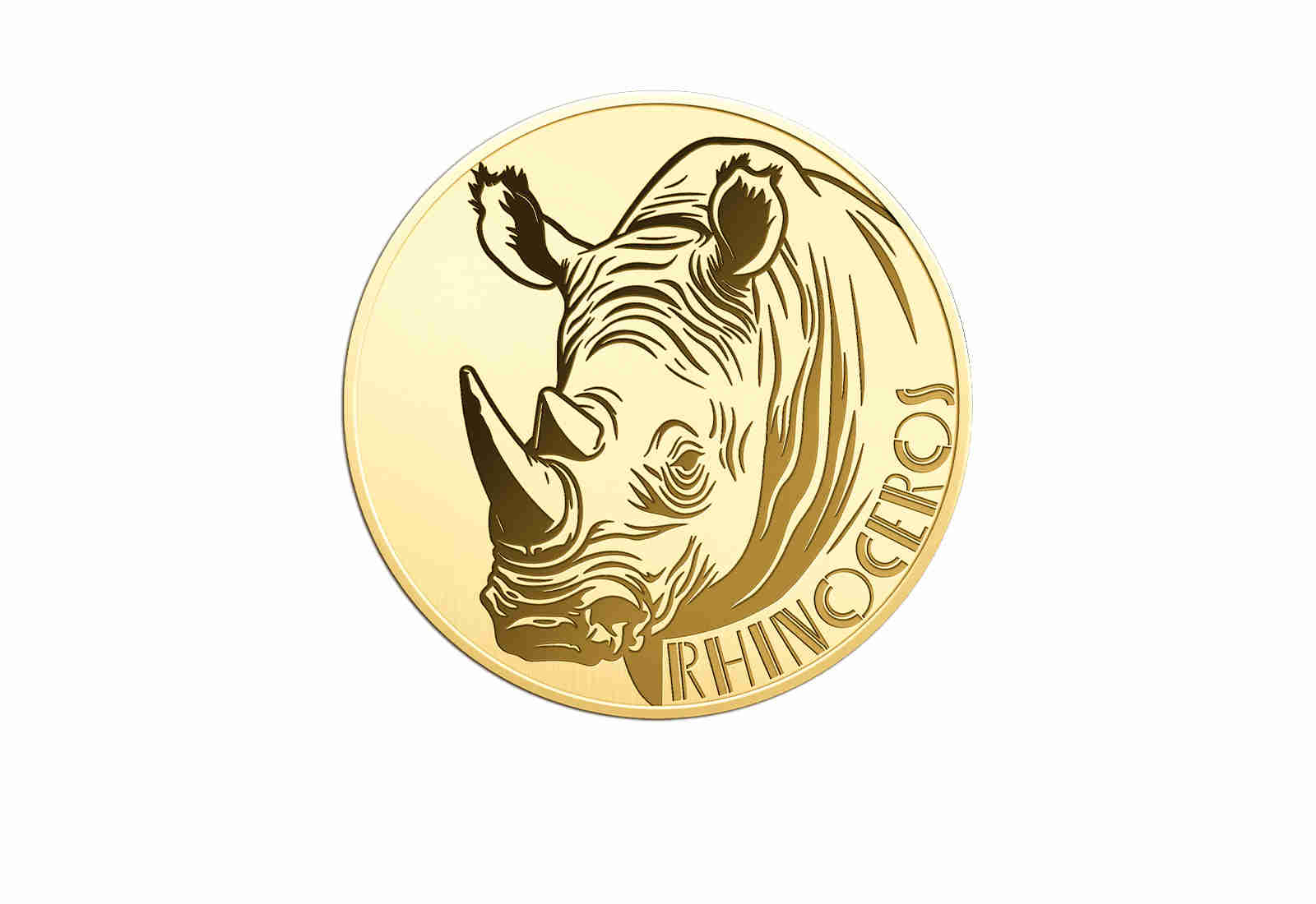 Goldcard Motiv Nashorn mit 999/1000 Goldausgabe