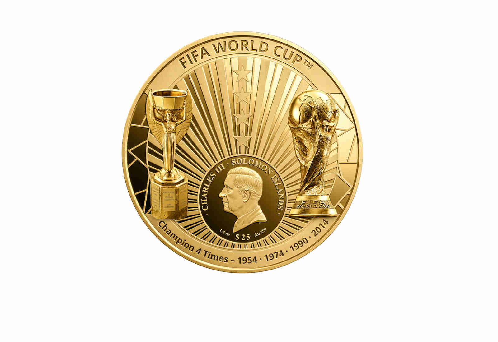 Fußball Champions Trophy 2026 1/4 oz 999/1000 Gold