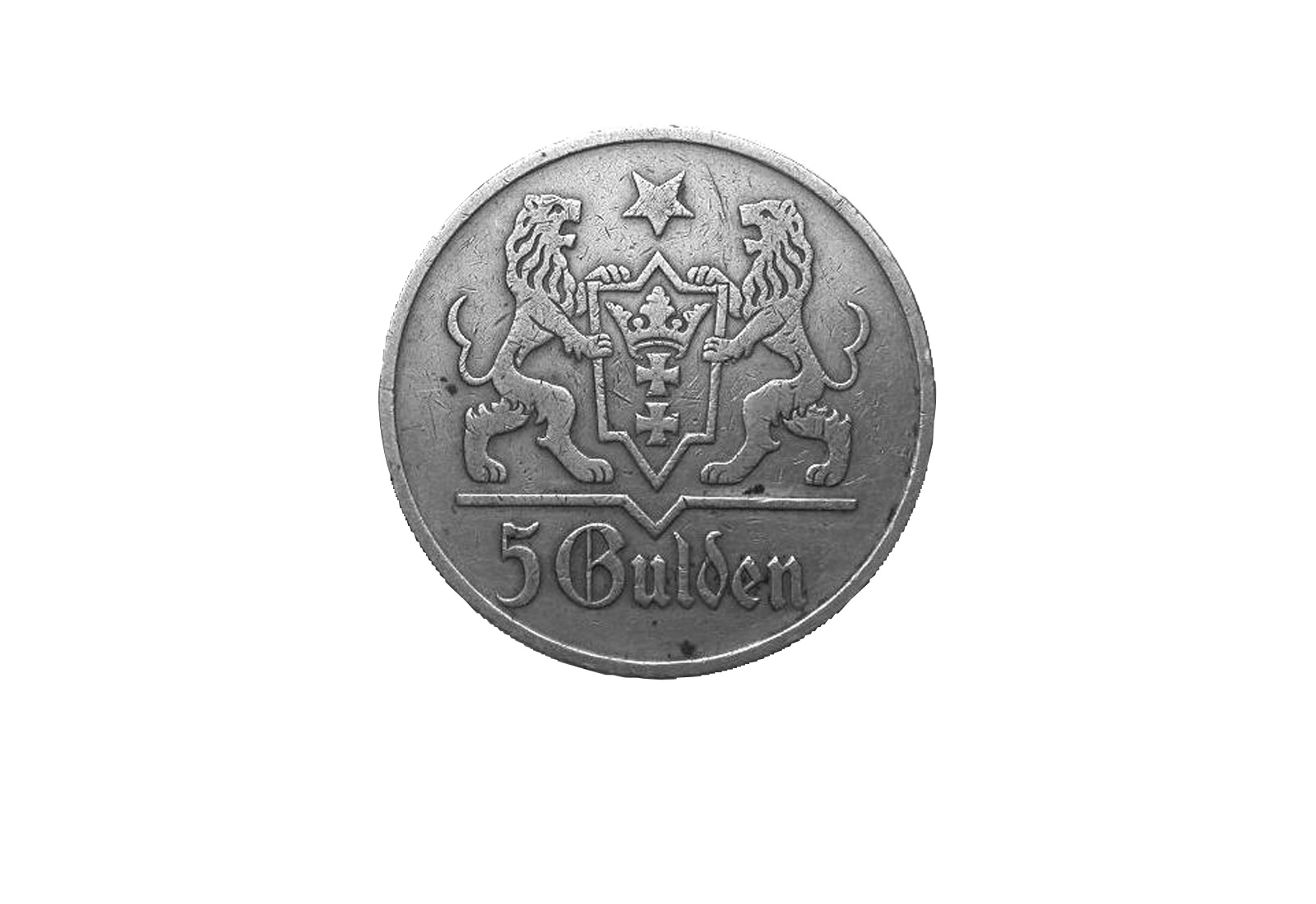 Danzig 5 Gulden Silbermünze 1923