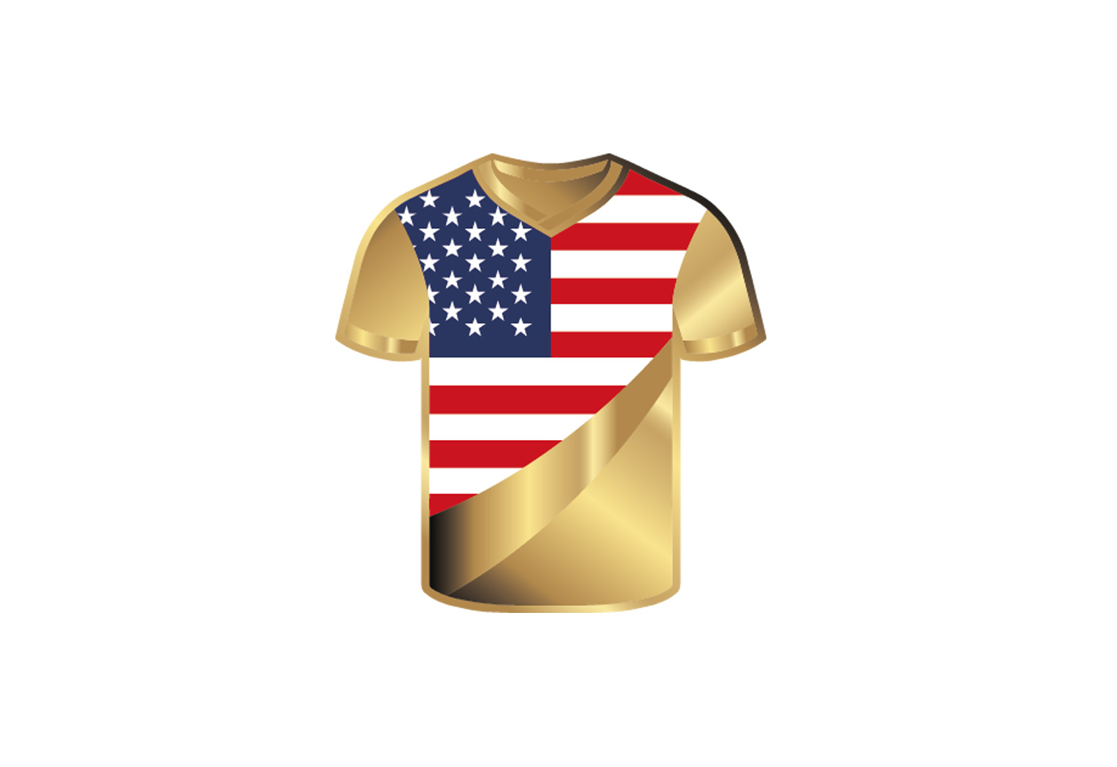 Goldmünze Motiv "Trikot USA" 999/1000 Gold im Geschenketui