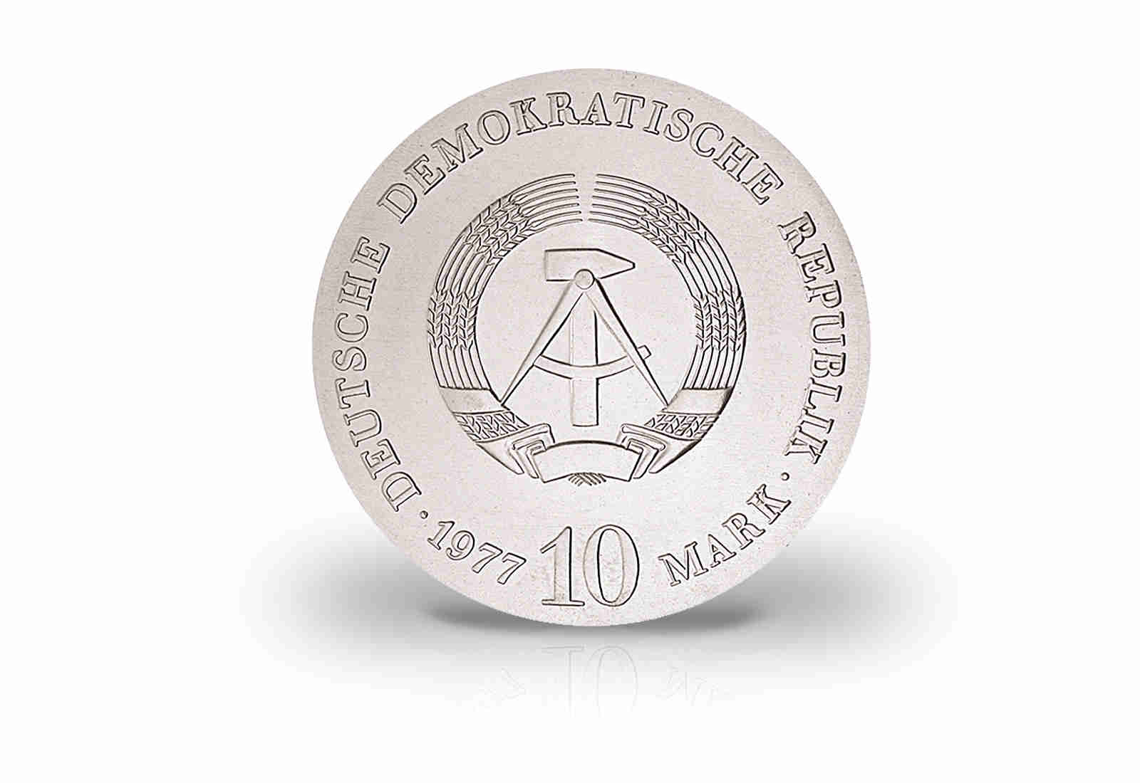 10 Mark Gedenkmünze 1977 DDR Otto von Guericke Jaeger-Nr. 1565