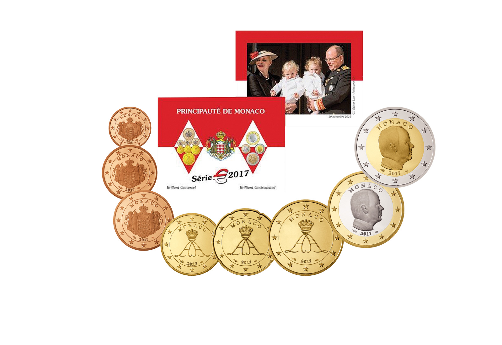 Kursmünzensatz 2017 Monaco st