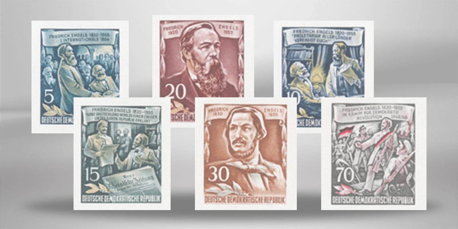 DDR Block 13 Einzelmarken Mi.Nr. 606/608 B