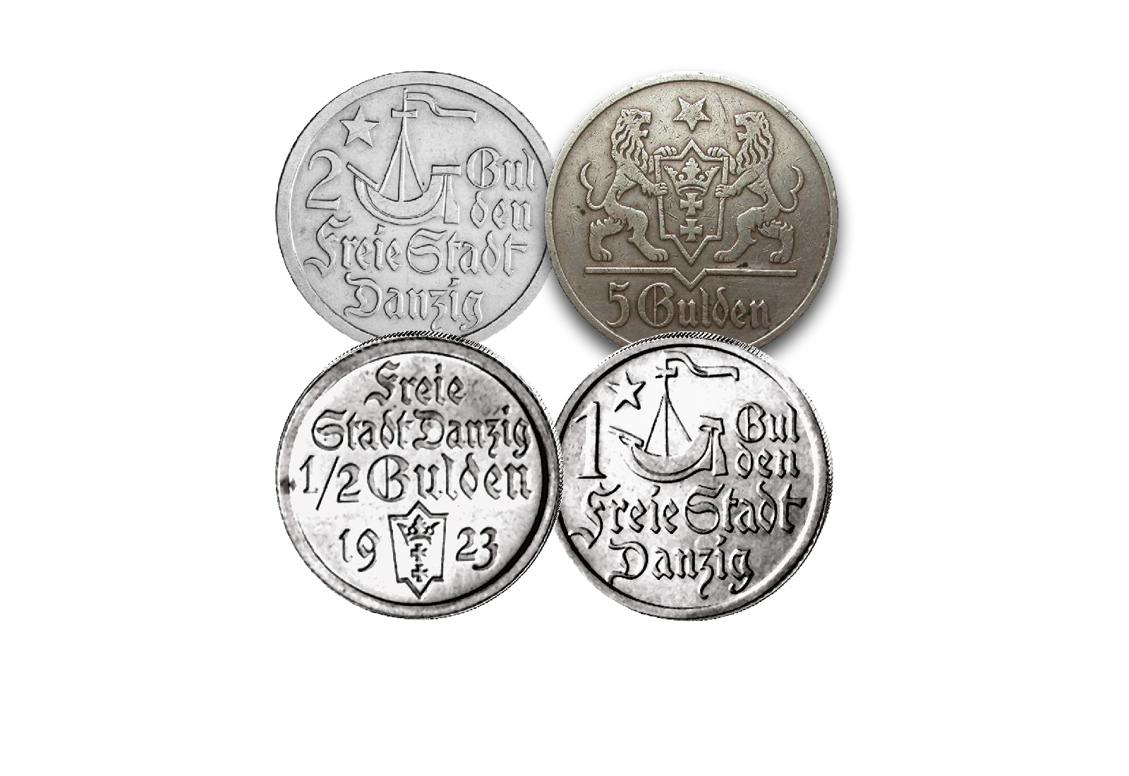 Danzigs Erste Münz-Serie J. D6 - D 9 ss