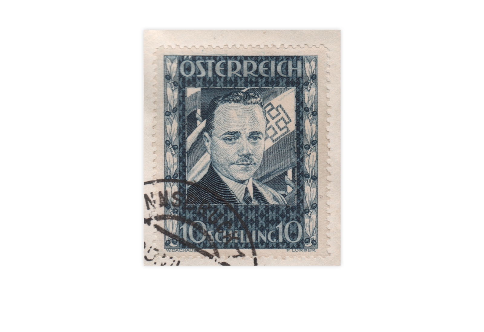 1. Republik Österreich Dollfuss-Marke 1936 Mi.Nr 588 gest. Gefälligkeitsstempel