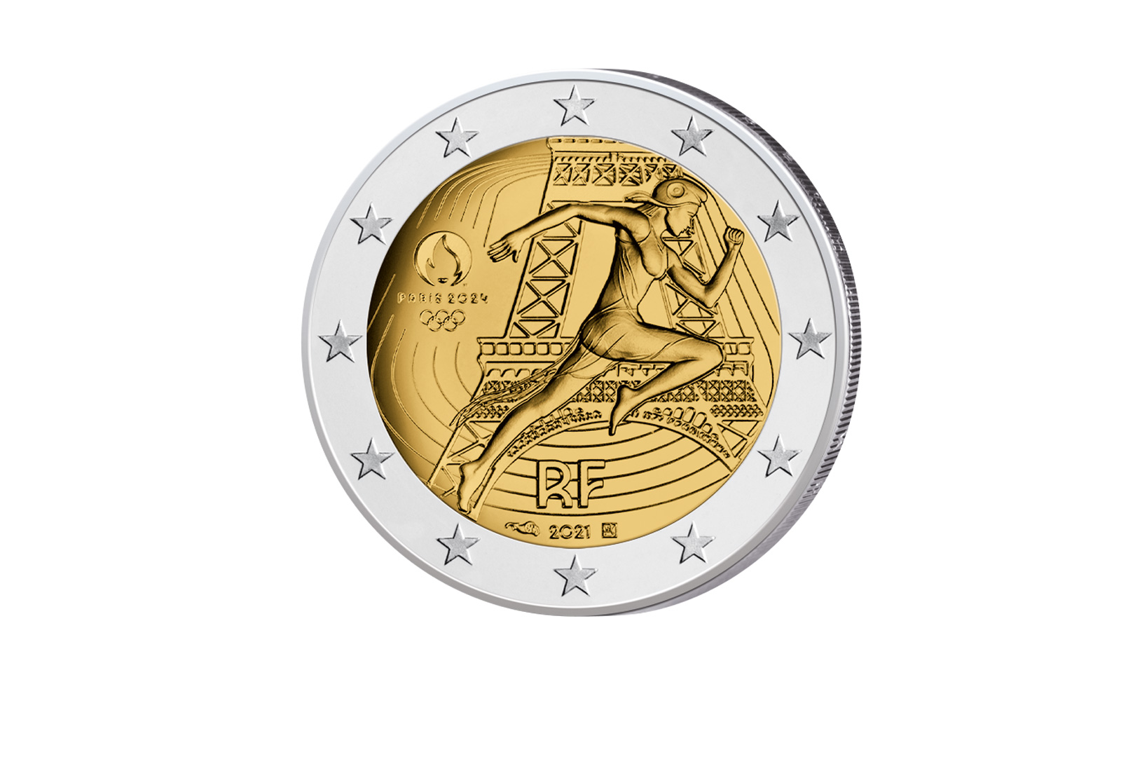 2 Euro 2021 Frankreich Olympia Paris in Coincard unserer Wahl st