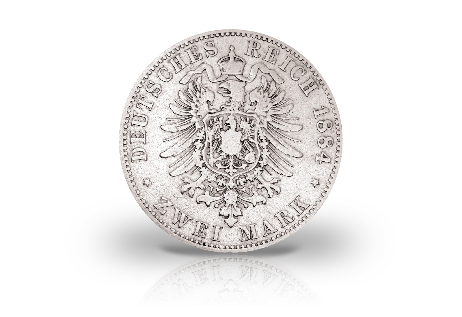 2 Mark 1884 Deutsches Kaiserreich Reuss Fürst Heinrich XIV. Jaeger-Nr. 120