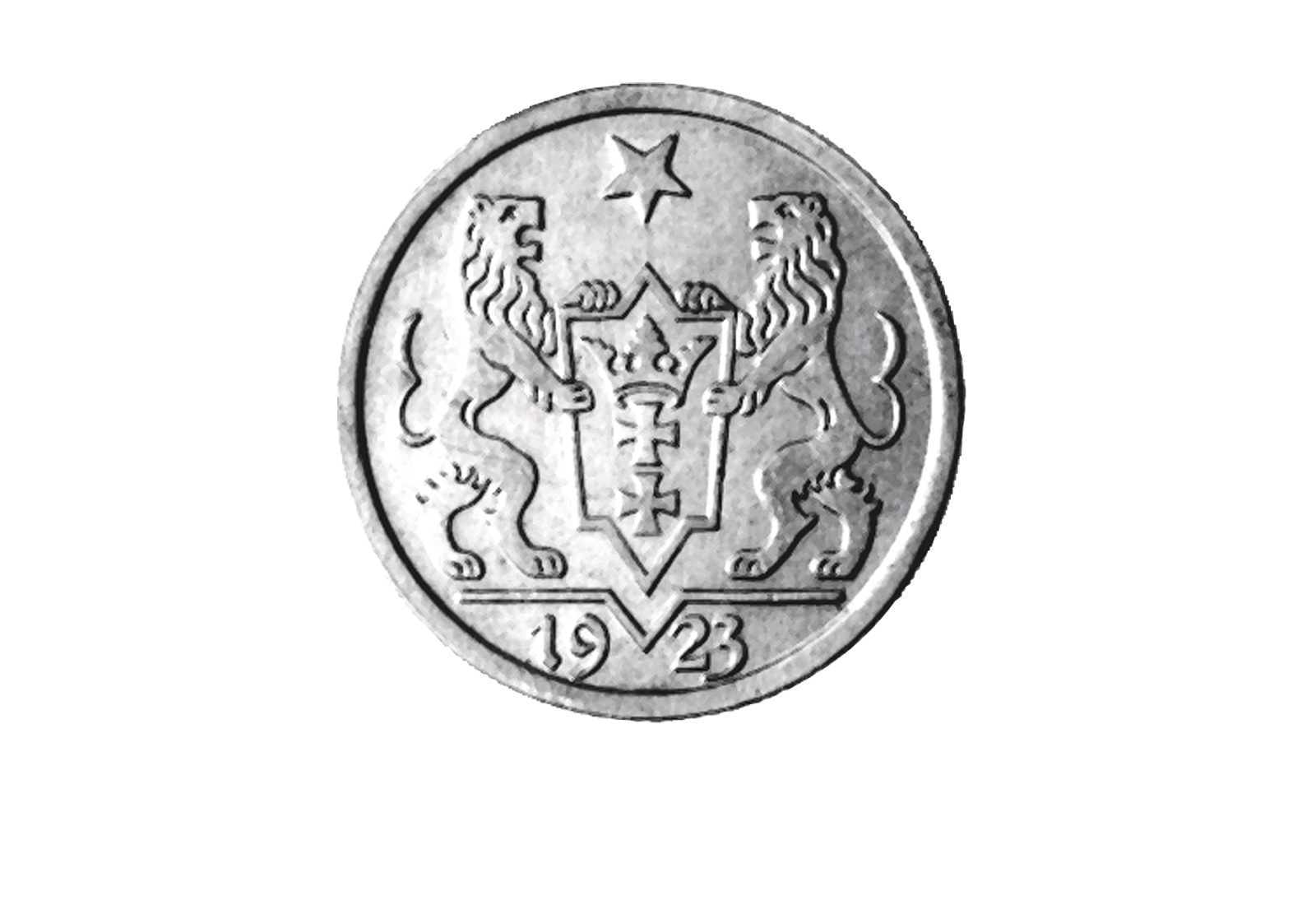 Danzig 1 Gulden Silbermünze 1923