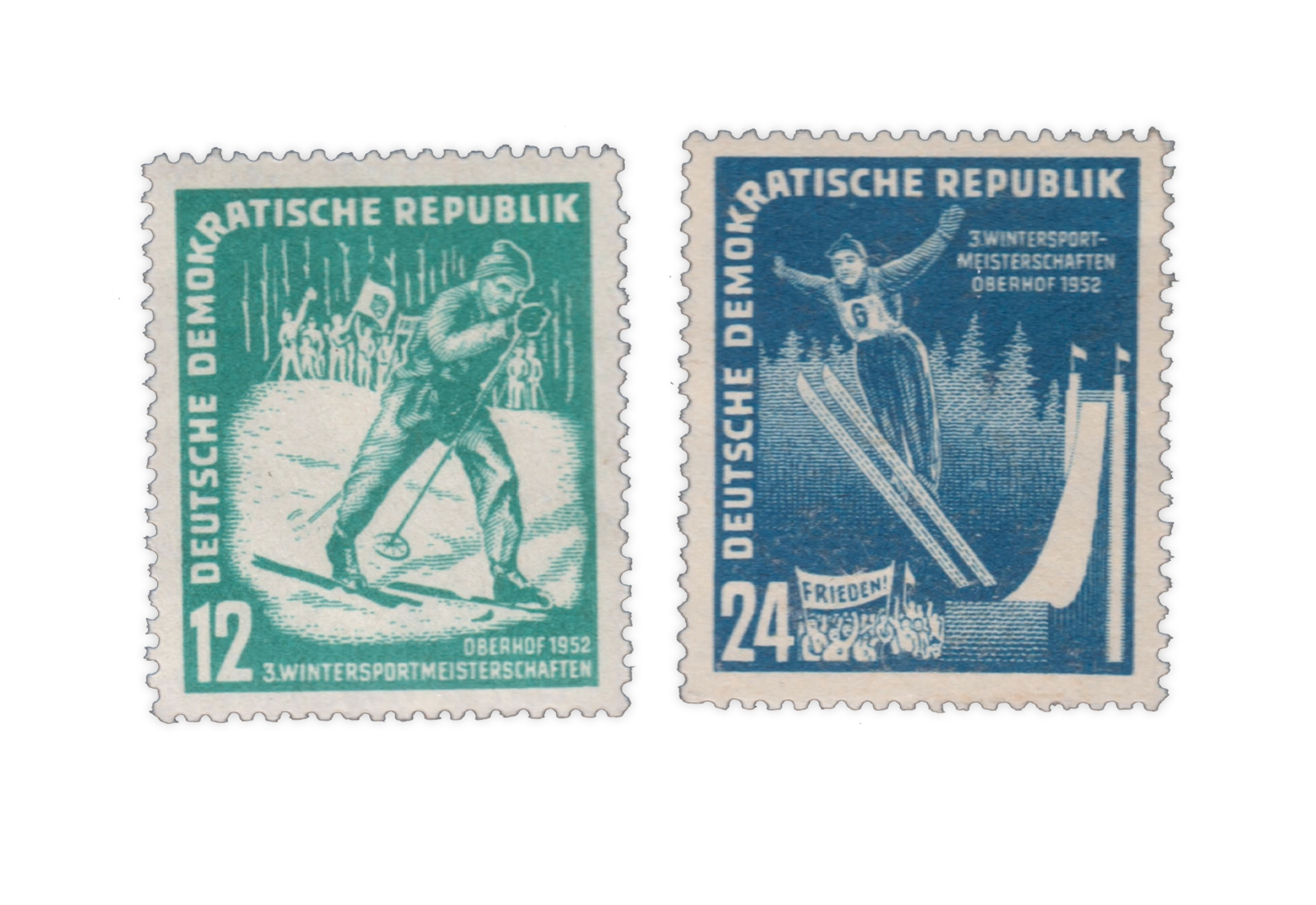 Briefmarken DDR Oberhofer Wintersportspiele 1952 Michel-Nr. 198-299 postfrisch