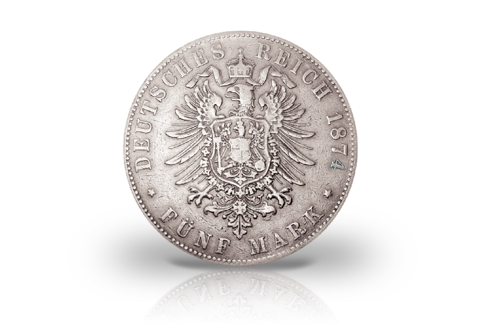 5 Mark 1874 Deutsches Kaiserreich Bayern König Ludwig II. Jaeger-Nr. 42