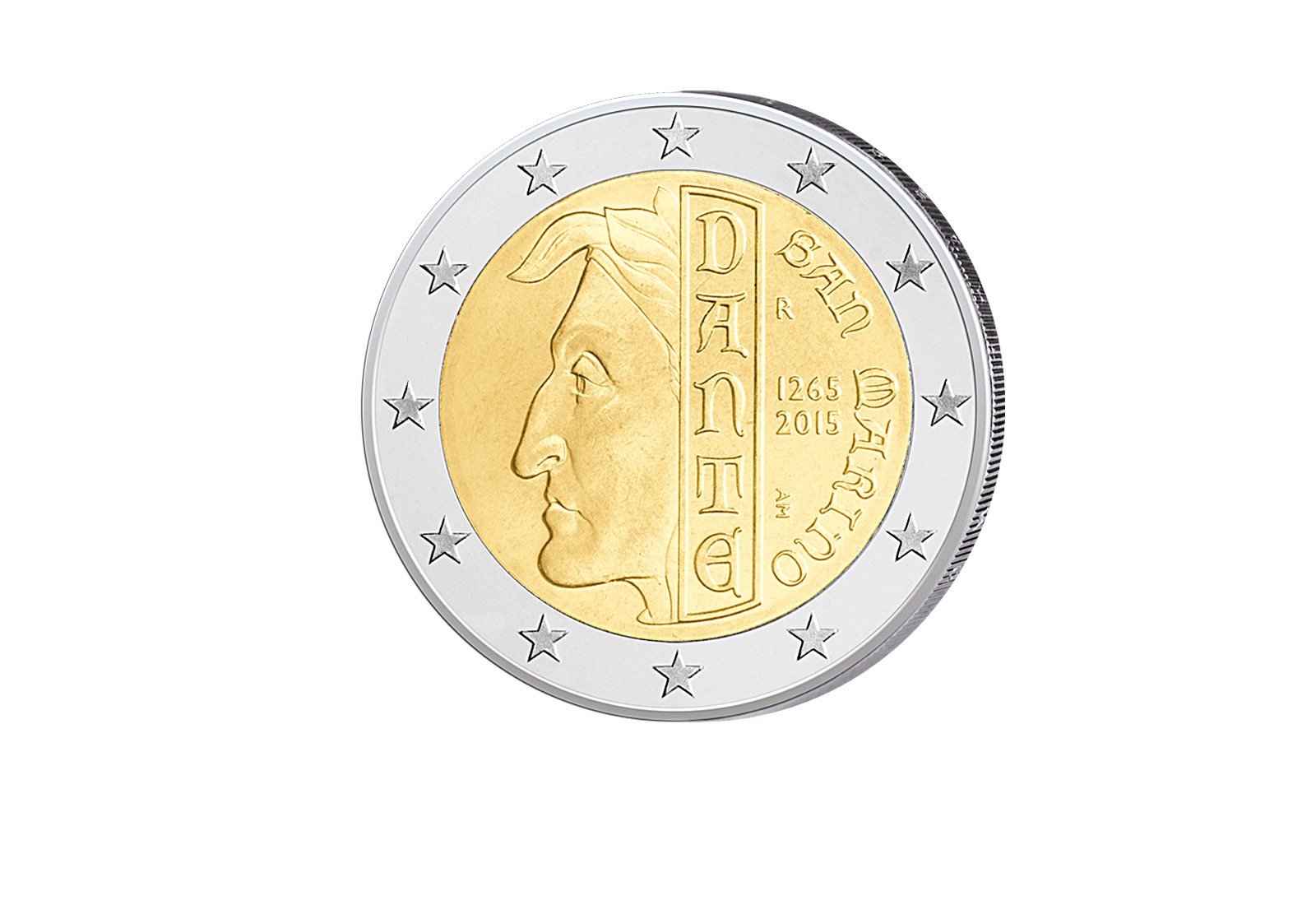 2 Euro 2015 San Marino 750. Jahrestag Dante Alighieri st im Blister