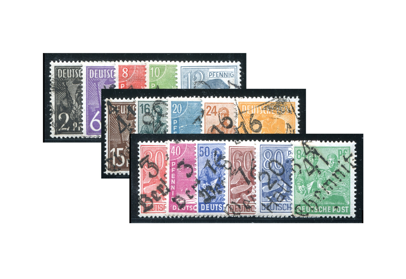 SBZ Bezirkshandstempel 1948 Bezirk 29 Dessau Mi.Nr. 166/181 (ohne 179) postfrisch geprüft