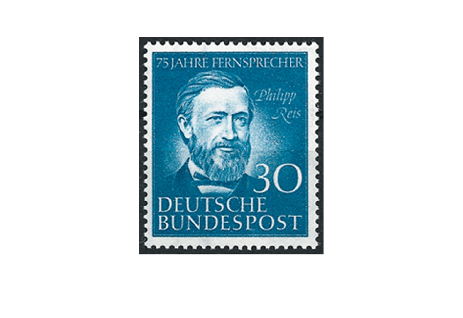 Briefmarke BRD 75 Jahre Fernsprecher Philipp Reis 1952 Michel-Nr. 161 postfrisch