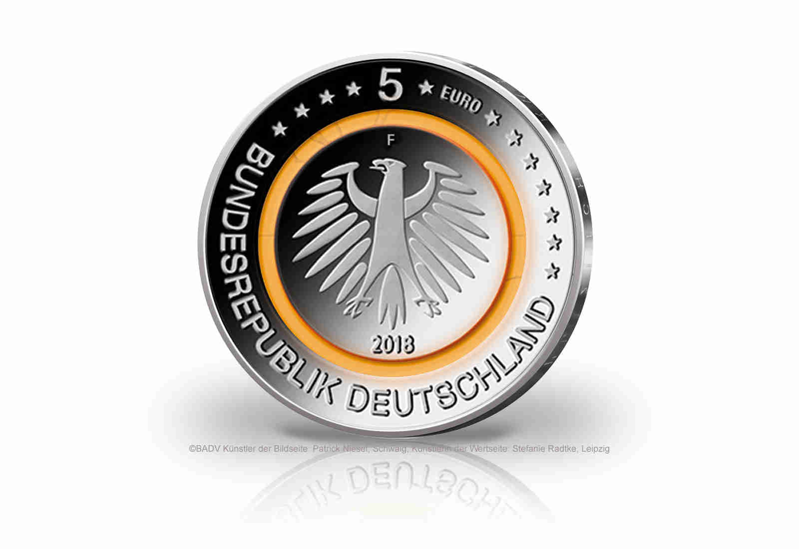 5 Euro 2018 Deutschland Subtropische Zone mit Polymerring st Prägestätte F