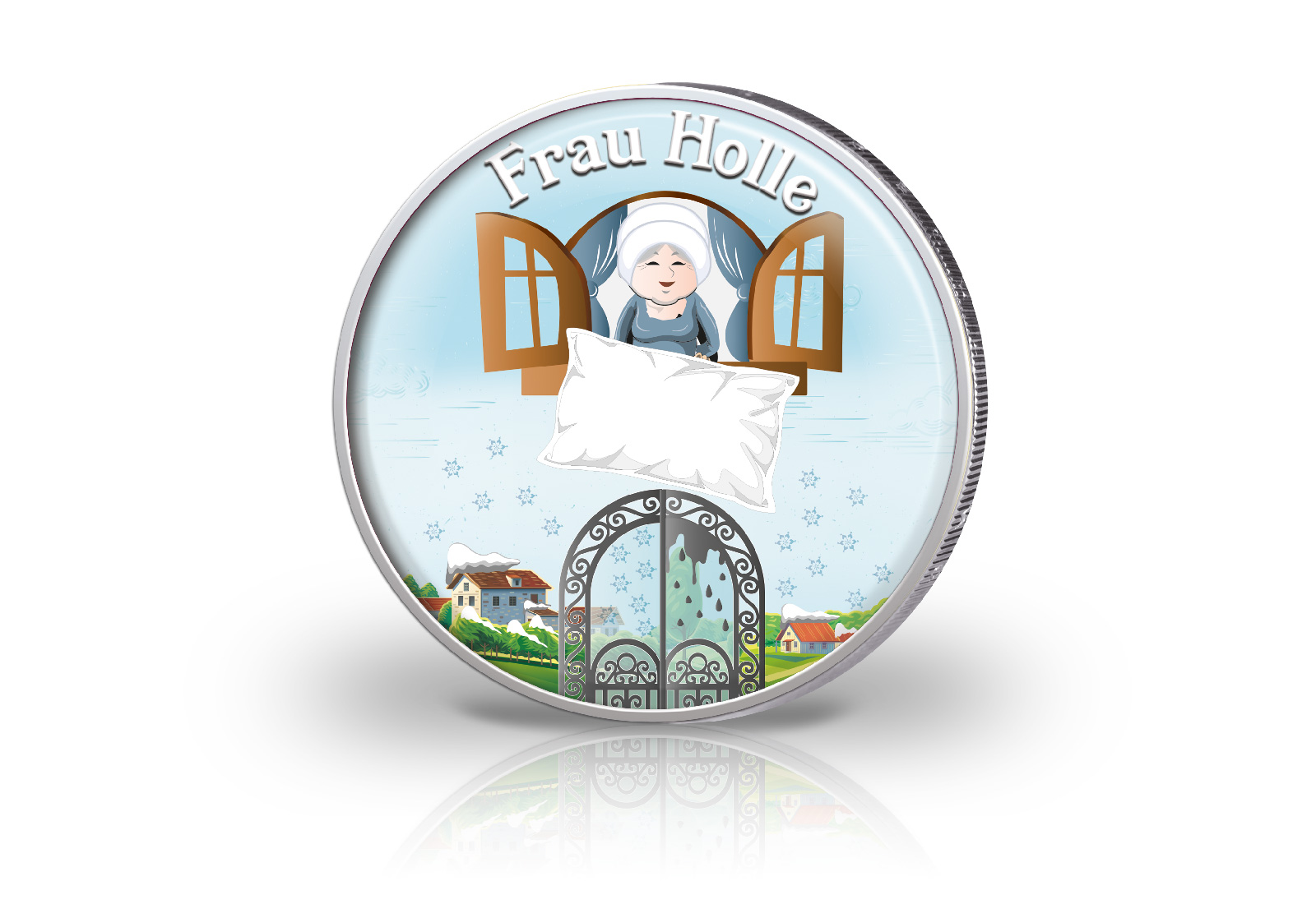 2 Euro mit Farbmotiv Frau Holle