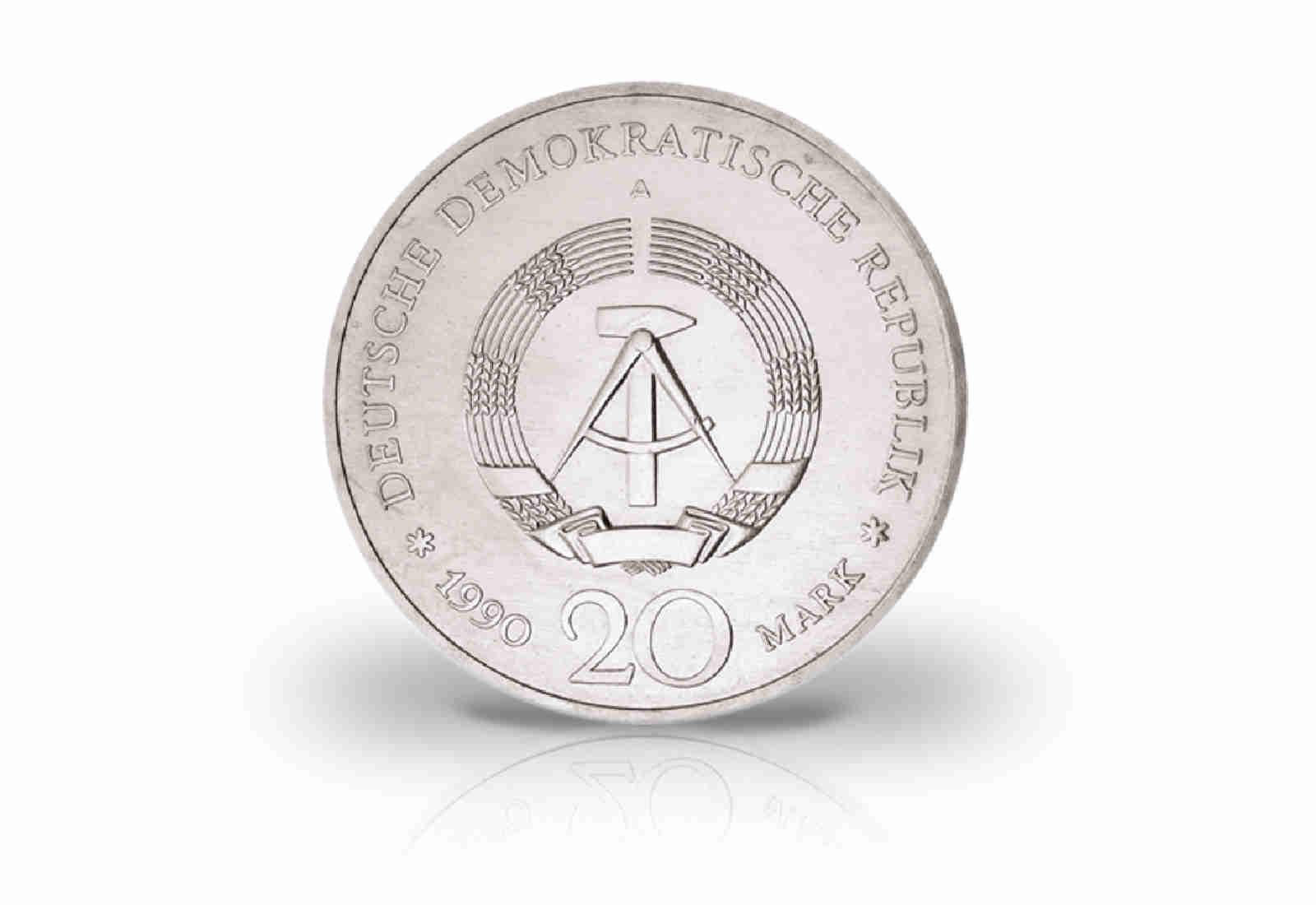 20 Mark Gedenkmünze 1990 DDR Öffnung des Brandenburger Tor Jaeger-Nr. 1635
