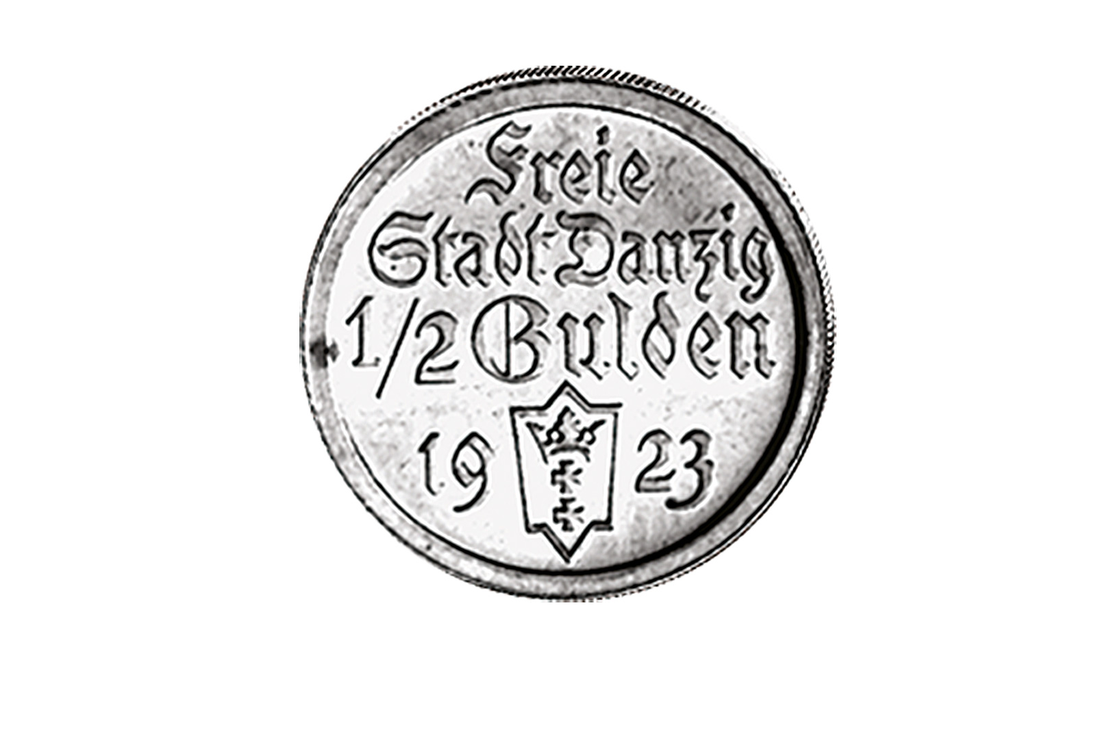 Danzig 1/2 Gulden Silbermünze 1923-1927 Jaeger-Nr. D6