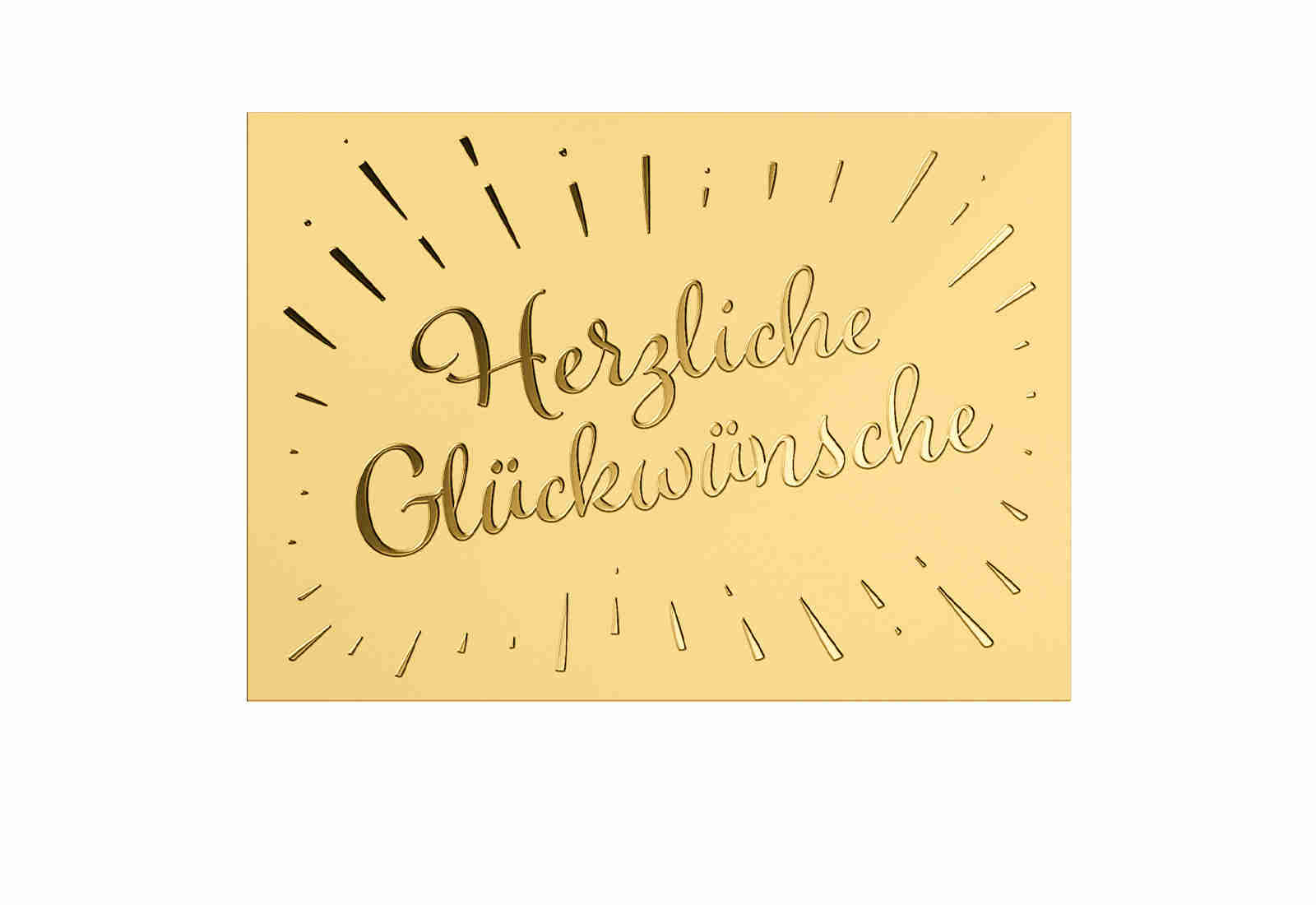 Goldmünze Motiv "Herzliche Glückwünsche" 999/1000 Gold Geschenk