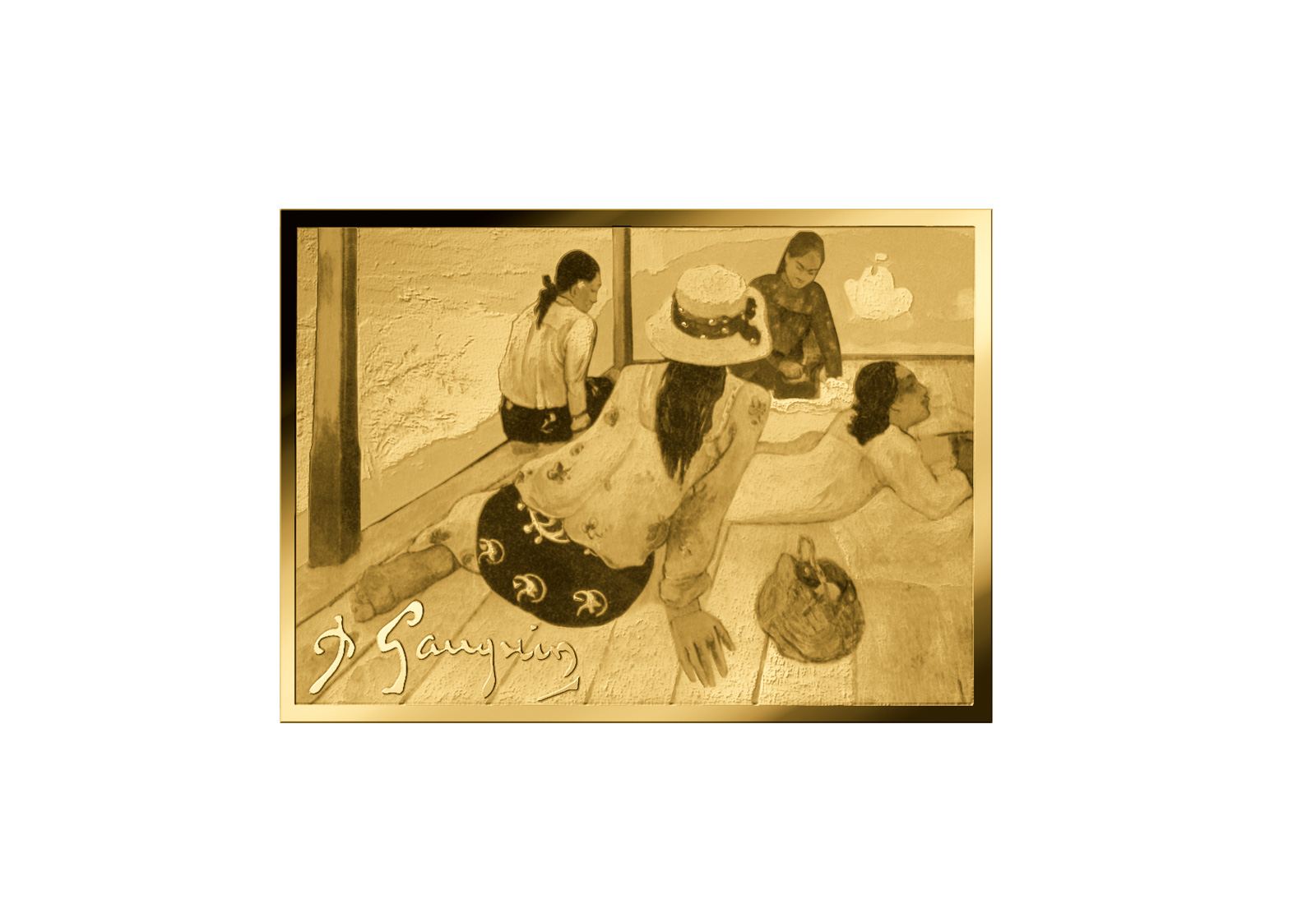 Goldmünze Motiv Die Mittagsruhe Coincard 999/1000 Gold Geschenk