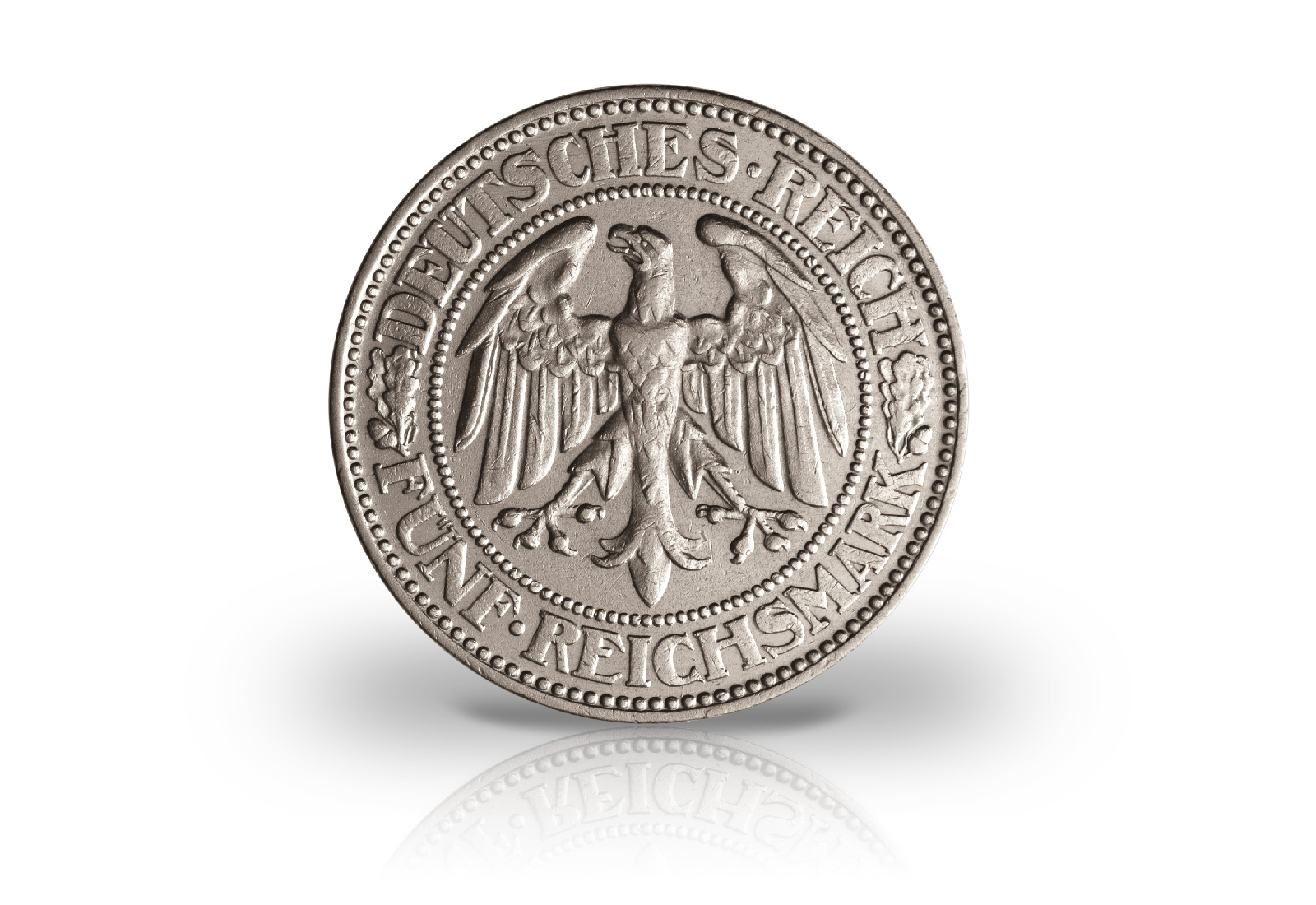 5 Reichsmark 1927-1932 Weimarer Republik Eichbaum Jaeger-Nr. 331